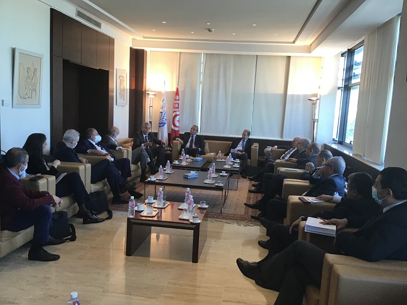 نائب رئيس البنك العالمي فريد بلحاج في ضيافة الاتحاد التونسي للصناعة والتجارة